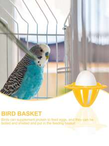 1/2/6PCS Bird Feeder For Parrot/Canary/Finch - Egg-Shaped Wire Cage Food Holder, Hanging Bird Food Dish For Budgies & Small Birds