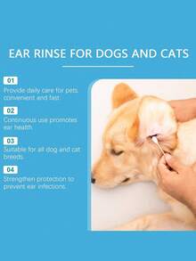 SHEIN Pet Ear Cleaner Daily For Pets To Relieve Ear Discomfort Gentle And Deep Clean Earwax 120ml - Multicolor - View 3