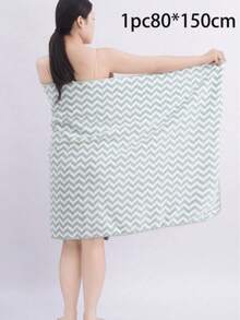 SHEIN Basic living 1/3/8pcs Coral Fleece Super Fine Fiber Bathroom Towel/Bath Towel, Soft And Absorbent Striped Washcloth Or Bath Towel For Home, Bathroom, Pool, Beach Back To School For Beauty Salon Home Bathroom