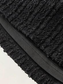 Maija Kids Maija Kids 2 件套年轻女孩经典时尚百搭派对休闲优雅简约白色立领蕾丝长袖 T 恤搭配黑色粗花呢无袖连衣裙饰有金属蝴蝶结饰边