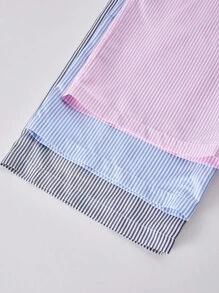 3 件套青少年女孩休闲可爱甜美设计蝴蝶结拼接撞色裤子 - 彩色 - 查看 7