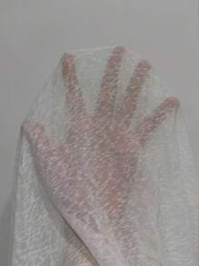 Calvaya Women's Casual See-Through Short Sleeve Top, Spring/Summer - White - View 7