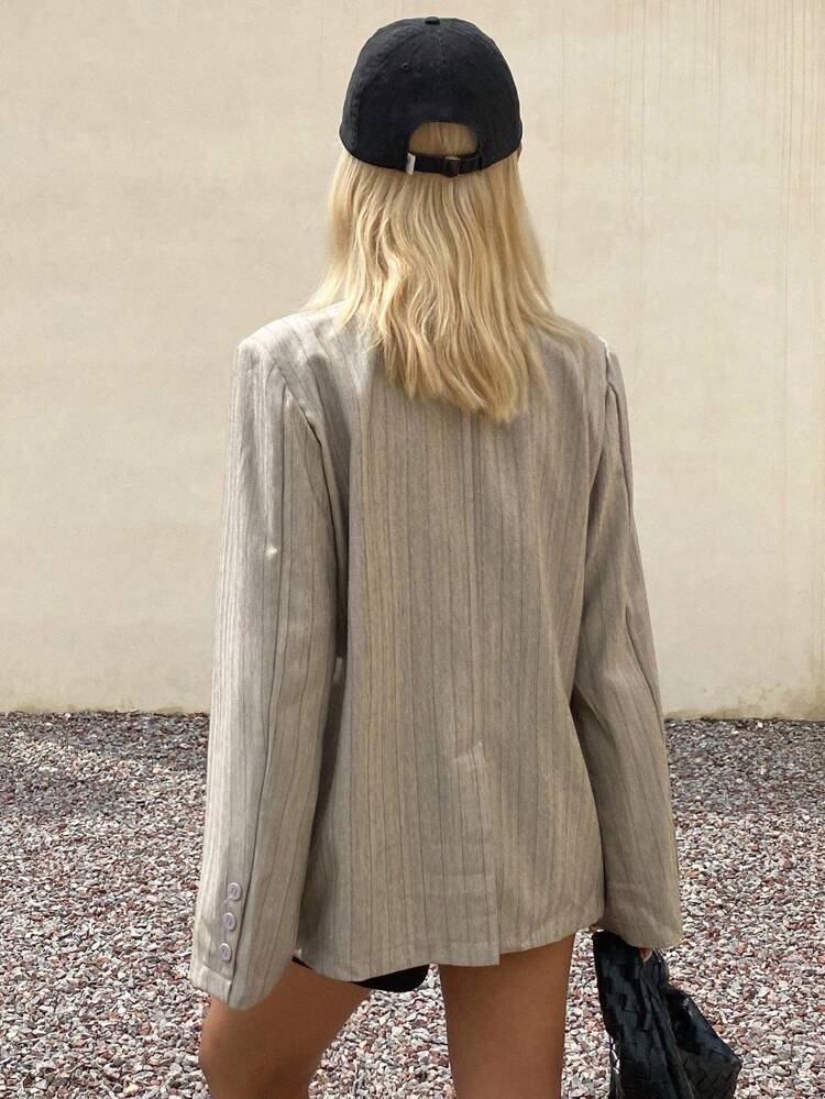Women's Striped Loose Casual Blazer Business Attire