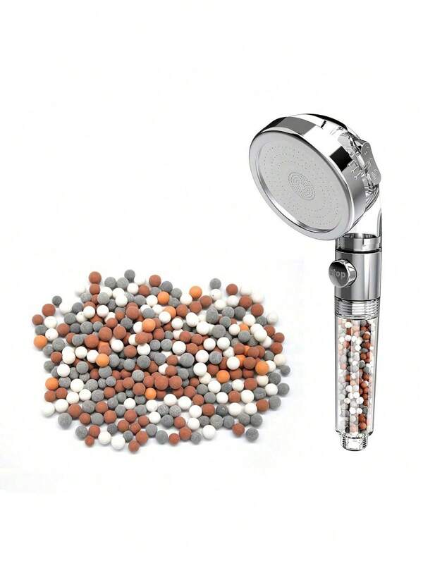 1pc  Replacement Cyan Mineral Shower Head Beads, Three-Color Shower Head Beads, Shower Filter Water Stone Beads, Filter Mineral Beads Stone Beads