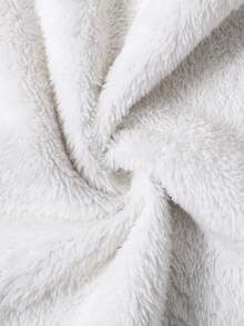 SHEIN Jaket Fleece Berkerudung Corduroy Kasual Dasar untuk Anak Laki-Laki Remaja, Modis untuk Musim Gugur/Musim Dingin - Khaki - View 8