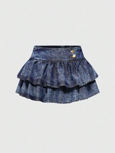 Grunge Punk Plus Size Y2K Sexy Ultra-Short Denim Skirt