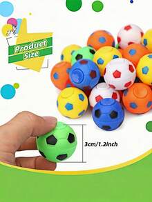 Zazumi 10Pcs Mini Adjustable Football Toys For Children, Football Party Gifts, Rotating Stress-Relieving Football Finger Toys, Classroom Prizes - Multicolor - View 2