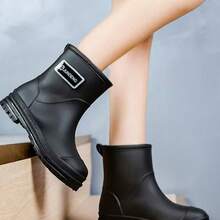 SHEIN 1 双新款雨鞋/鞋套，雨靴防滑耐磨橡胶鞋，短筒男士成人女士防水鞋，时尚厨房靴夏季降温，沙滩，旅行