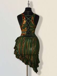 SHEIN ICON 露背吊带背心和不对称下摆半身裙套装 - 彩色 - 查看 2