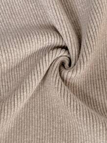 SHEIN Fall Clothes,Autumn Clothes,Maternity Autumn Clothes Maternity Fall Clothes,Autumn Clothes,Maternity Autumn Clothes Maternity Maternity Knit Sweater Dress, Warm For Fall/Winter Long Sleeve Maternity Dress Beige Maternity Dress Ribbed Maternity Dress Knitted Maternity Dress Fitted Maternity Dress - Camel - View 6