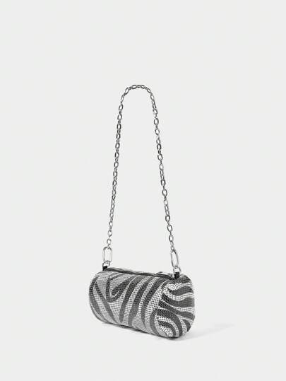 SHECARRY Bolso bandolera de moda con estampado de cebra para uso diario para mujer