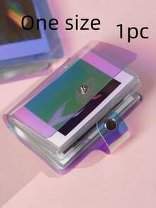 SHEIN 1/2/3/4 piezas Álbum de fotos de color aleatorio de 3 pulgadas Mini álbum de fotos láser Álbum de fotos Cuaderno Libro de almacenamiento de tarjetas pequeñas