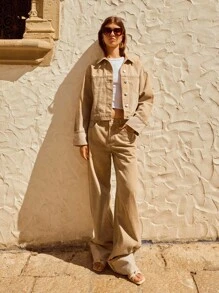 Maija 女士休闲日常水洗纽扣牛仔夹克