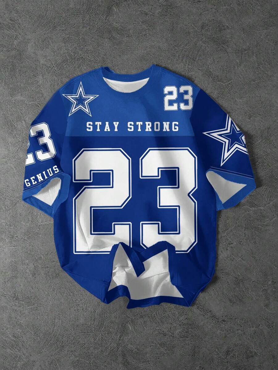 SHEIN 青少年男孩休闲简约短袖圆领 T 恤，适合夏季 - 彩色 - 查看 1