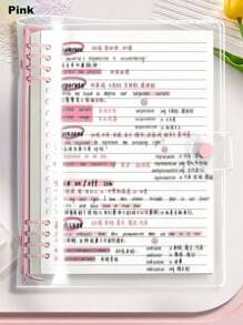 SHEIN 120 Pages A5 Clear Softcover Bulk Notebook With Perforated Pages, Removable Spiral, Waterproof Design - Great For Everyday Office Supplies And Minimalist Style, Perfect Gift For Music Lovers, Music Notebook | Minimalist Notebook | Waterproof Notebook