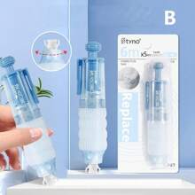 1卷360°高粘性旋转修正带，可替换装，大容量双面，ins风，学生返校必备 - 彩色 - 查看 4