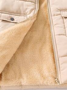 Emery Rose Kids Emery Rose Kids 女童纯色连帽人造毛皮饰边口袋羽绒服 女童带帽冬装 女童保暖内衬冬装 女童带毛皮帽冬装外套 儿童保暖冬装 女童冬季派克大衣 女童连帽羽绒服 女童秋季冬装 - 卡其色 - 查看 7