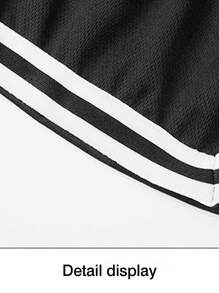 Manfinity Sport Corelite 男士黑白运动短裤，带拉链和松紧腰带，训练短裤，男士篮球短裤，健身短裤，健身房短裤