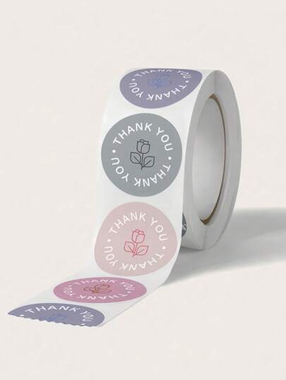 500PCS Thank You Stickers With Self-Adhesive Gift Stickers For Invitation Cards Wedding Decorations Thank You Notes Gift Label Decorations Back To School Valentine Day