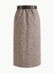 MOTF PREMIUM WOOL SPLIT SKIRT