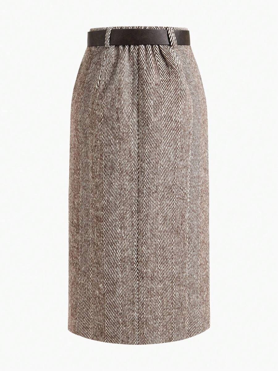 MOTF PREMIUM WOOL SPLIT SKIRT