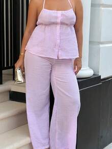 NegzBox Women Two Pieces Outfits For Daily Wear - Pink - View 3