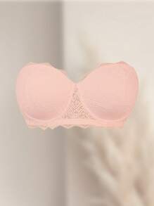 Spitzen-BH mit Bügel in Große Größen, sexy gepolsterter drahtloser BH mit abnehmbaren Trägern, Kreuz-Rücken Multi-Way Rückenfreier BH