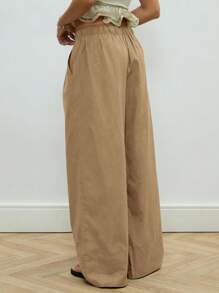 COUREZ 宽松亚麻长裤/女士夏季/外出休闲/Y2K 假期 100% 纯棉