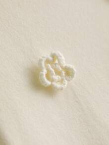 CosyJoli Plus Size Women's Floral 3D Decor Round Neck Knitted Vest 3d Flower Top Cute Top Pastel Yellow Top Sleeveless Top Cream Top In Fall/Winter - White - View 3