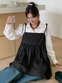 Dazy Plus 大码女式纯色吊带背心，休闲百搭