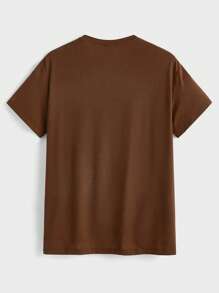 Manfinity LEGND Wild West Cowboy Bone & Bull Head Dreamcatcher Print Slim Fit Short Sleeve T-Shirt, Dark Brown - Brown - View 5