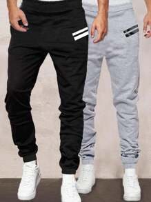 青少年男孩休闲舒适松紧腰宽松直筒纯色运动裤，适合学校、花园、海滩、生日、春季、夏季