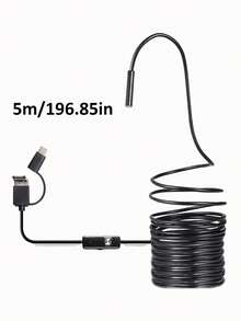 高清防水三合一手机电脑内窥镜连接器汽车工业管道汽修空调内窥镜 - 黑色 - 查看 16