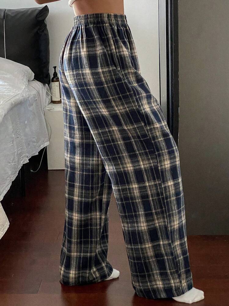 Women's Plaid Loose Fit Pants