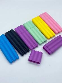 SHEIN 1 件，3 格储物盒，预卷锥形储物管盒，防潮/防臭保护性储物容器，储物罐，家用/户外旅行保护性储物容器 - 彩色 - 查看 4