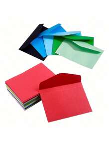 60 paquetes de 12 colores de sobres pequeños de 4.6 X 3.33 pulgadas, sobres de colores adorables y mini para Navidad, Acción de Gracias, Bodas, Fiestas de Cumpleaños, Suministros, Tarjetas y Semillas - Multicolor - Ver 3