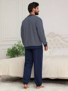 DAZY Cardigan multicolore, set da uomo per il tempo libero, pigiama autunnale - Multicolore - Visualizzare 2