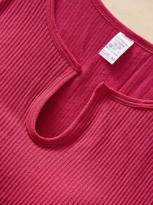 SHEIN 6pcs Women's Solid Color Sleeveless Notched Neck Ribbed Casual Comfortable Tank Top Set Women Summer Tops Ribbed Tank Tops Keyhole Tank Top Crop Tank Top Sleeveless Summer Tops, Workout - Multicolor - View 6