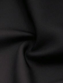 Viva Relle 大码渐变色喇叭裤，优雅西装套装 - 黑與白 - 查看 5