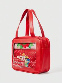 Strawberry Shortcake | ROMWE 可爱手持时尚便携式卡哇伊3件套化妆包 - 紅色 - 查看 3