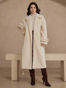 DAZY Women's Elegant Solid Color Overcoat, Autumn/Winter