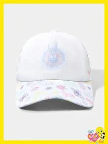 LOONEY TUNES X SHEIN Cartoon Pattern White Fashion Baseball Cap - White - View 2