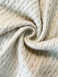 INAWLY Bộ 2 món áo hai dây đan xoắn và áo khoác cardigan thời trang nữ - Màu Khaki - Xem 6