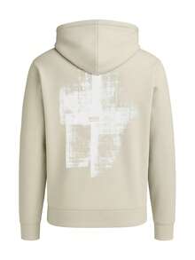 Hugo Boss Men's Drawstring Hooded Pocket Casual Loose Fit Sweatshirt - 271 Light Beige - View 5