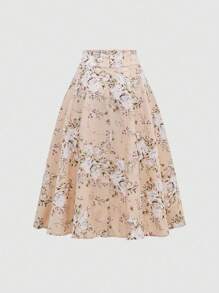 Franclia 女士花卉印花前系带半身裙 - 彩色 - 查看 2