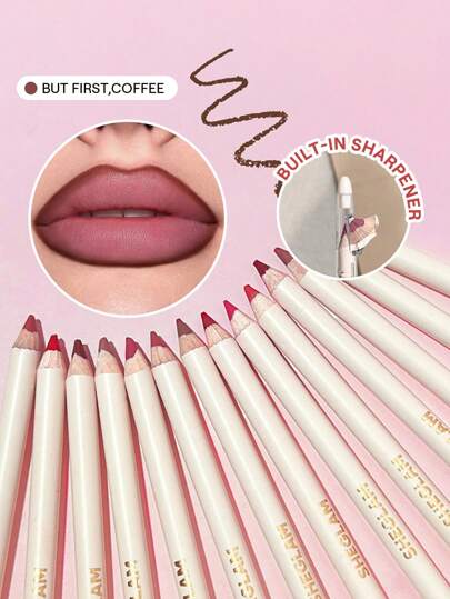 SHEGLAM Lip Facts Lip Liner-Men FöRst, Kaffe KräMig-Matt Lip Liner Penna HöG Pigment Inte LäTt Att Bleka Silkeslen Smidig Matt Kontur Nyans Lip Makeup MäRke SköNhet Smink Kosmetika FöR Kvinnor Och Flickor Perfekt FöR Vinter Idealisk FöR Y2K Elegant Mode Passande FöR FöDelsedag GåVa Fest Klar BäSt FäRg