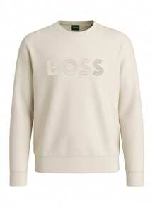 Hugo Boss 男士圆领长袖休闲宽松套头衫，百搭 - 271 淺米色 - 查看 4
