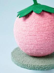 PETSIN 1 件 EcoPaws 耐用黄麻绳猫抓板，水果剑麻球设计，互动声控玩具，天然材质，安全不掉毛，适合猫咪 - 彩色 - 查看 10