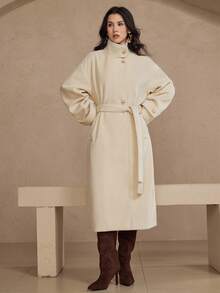 DAZY Women's Elegant Solid Color Overcoat, Autumn/Winter