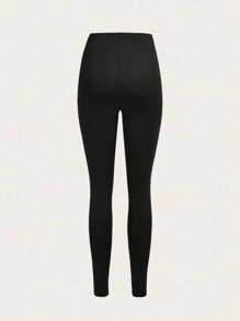 Slaydiva 3件套纯色百搭长款紧身打底裤/瑜伽裤，适合春秋季节 - 彩色 - 查看 4